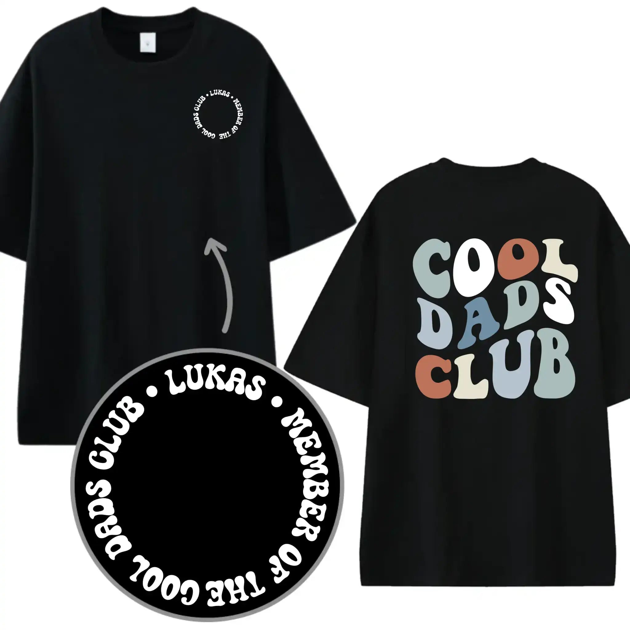 “Cool Dads Club Retro” - Personalisiertes Heavy Cotton T-Shirt