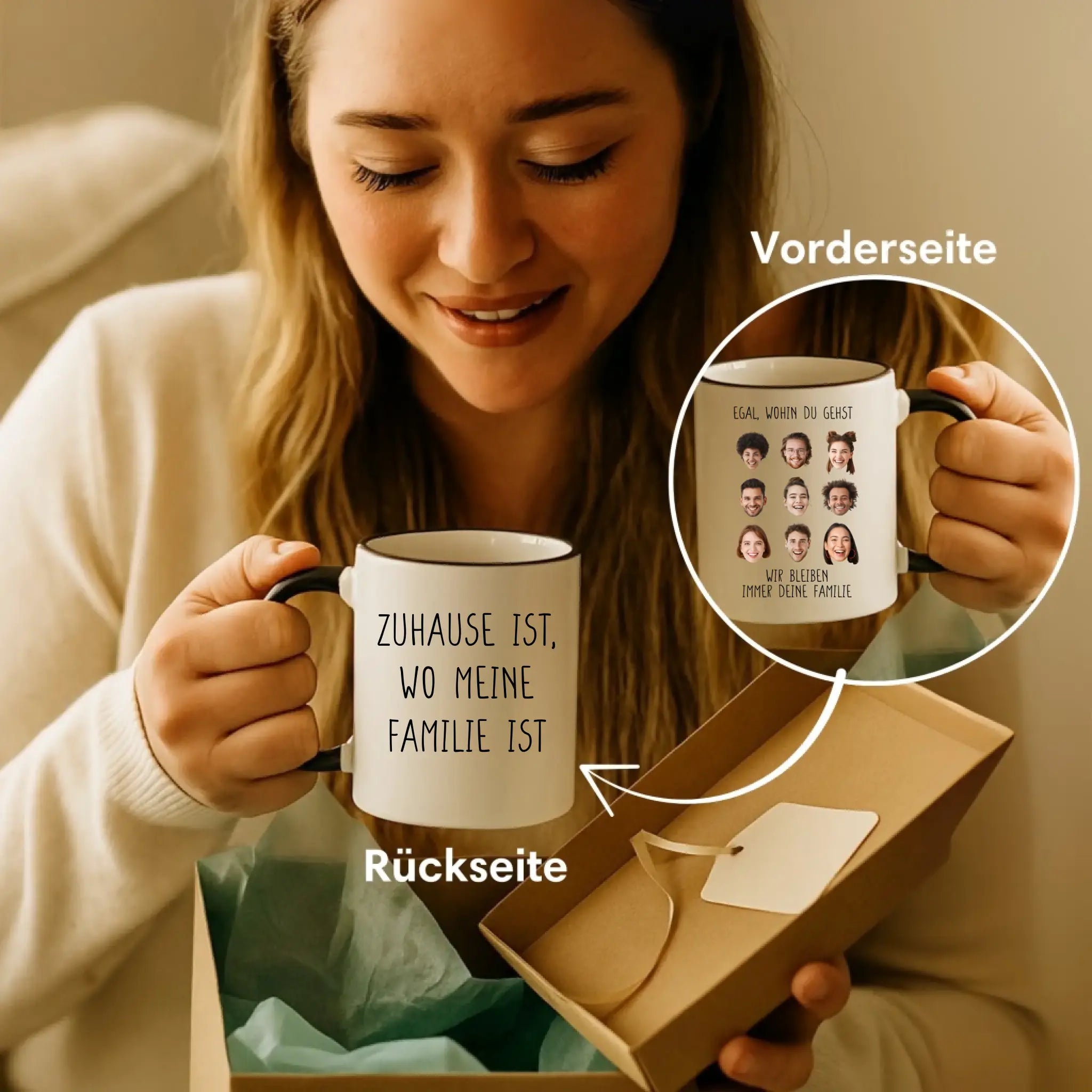 "Family Forever" – Personalisierte Tasse