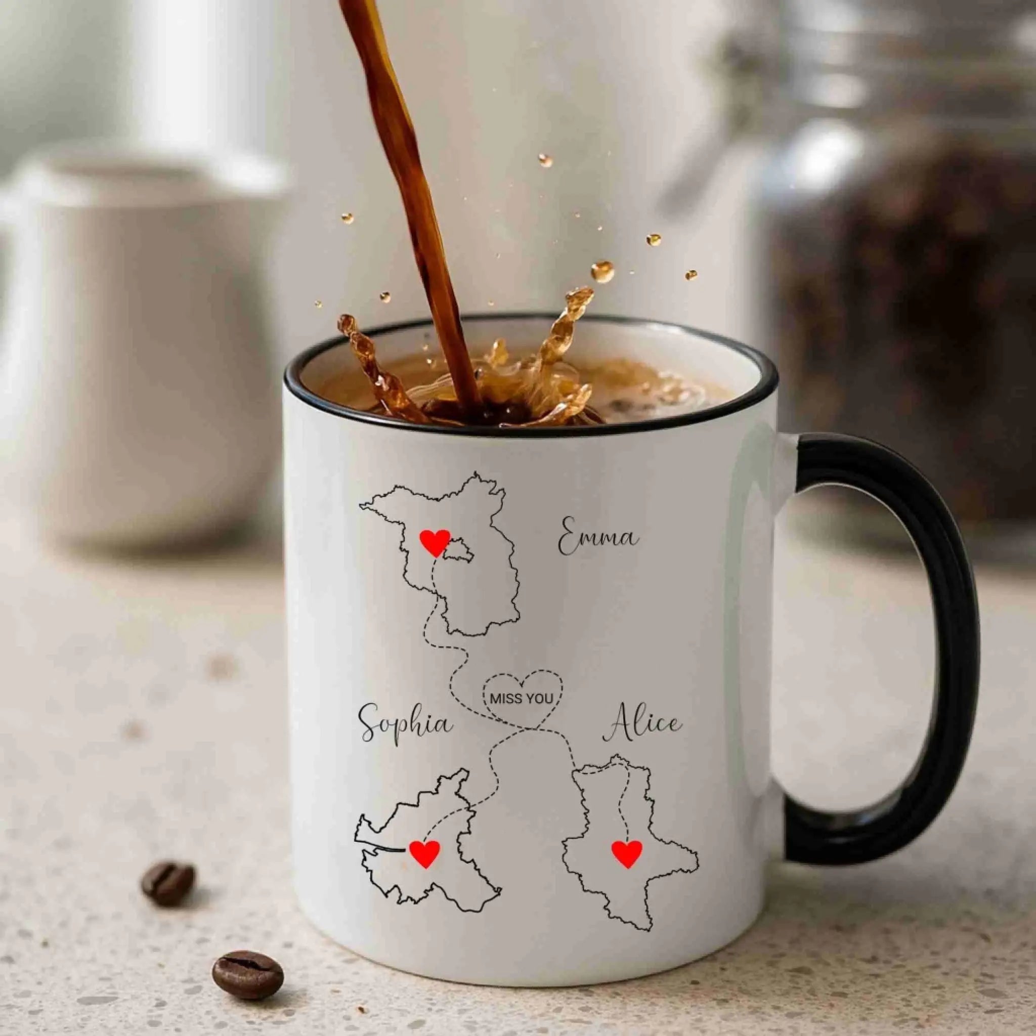 “Besties” - Personalisierte Kaffeetasse