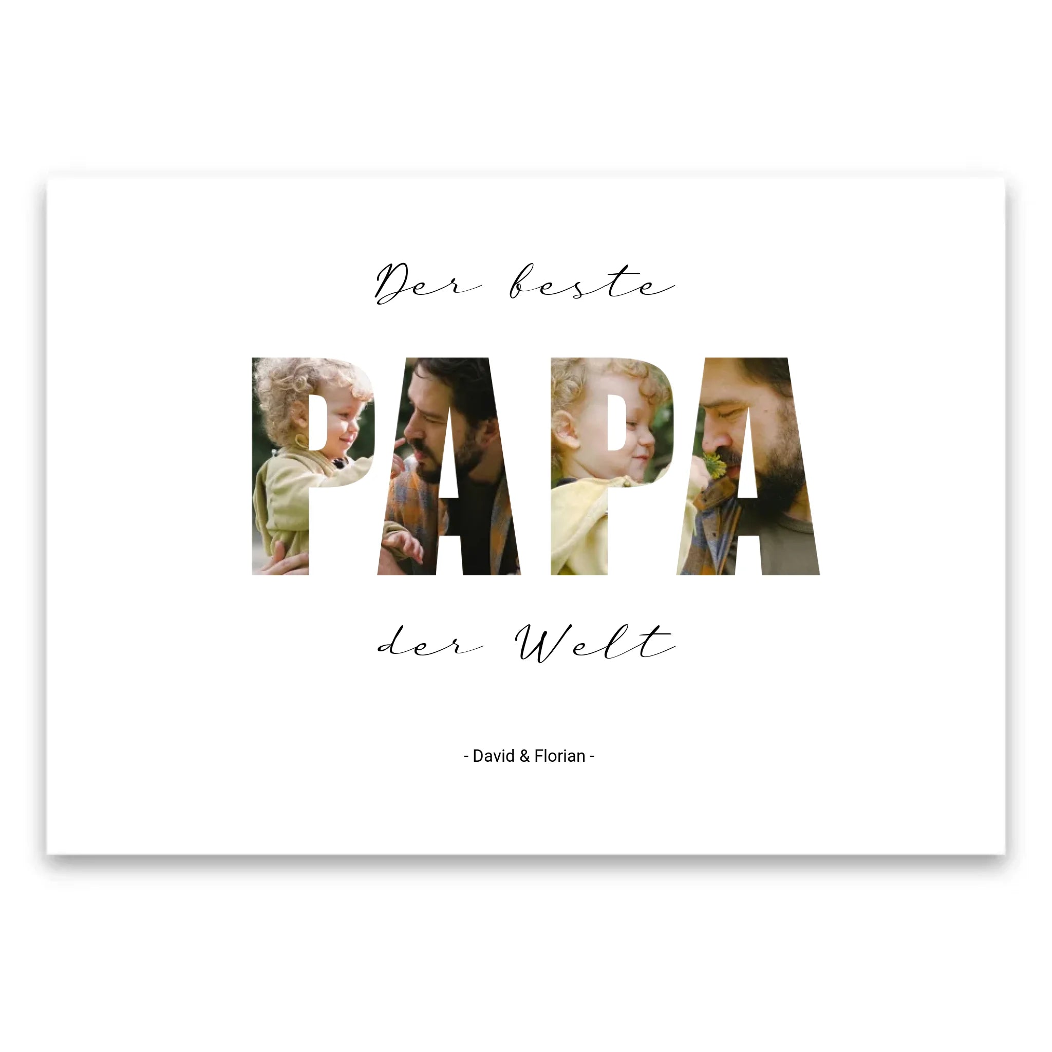 “Der beste Papa der Welt” - Personalisiertes Poster