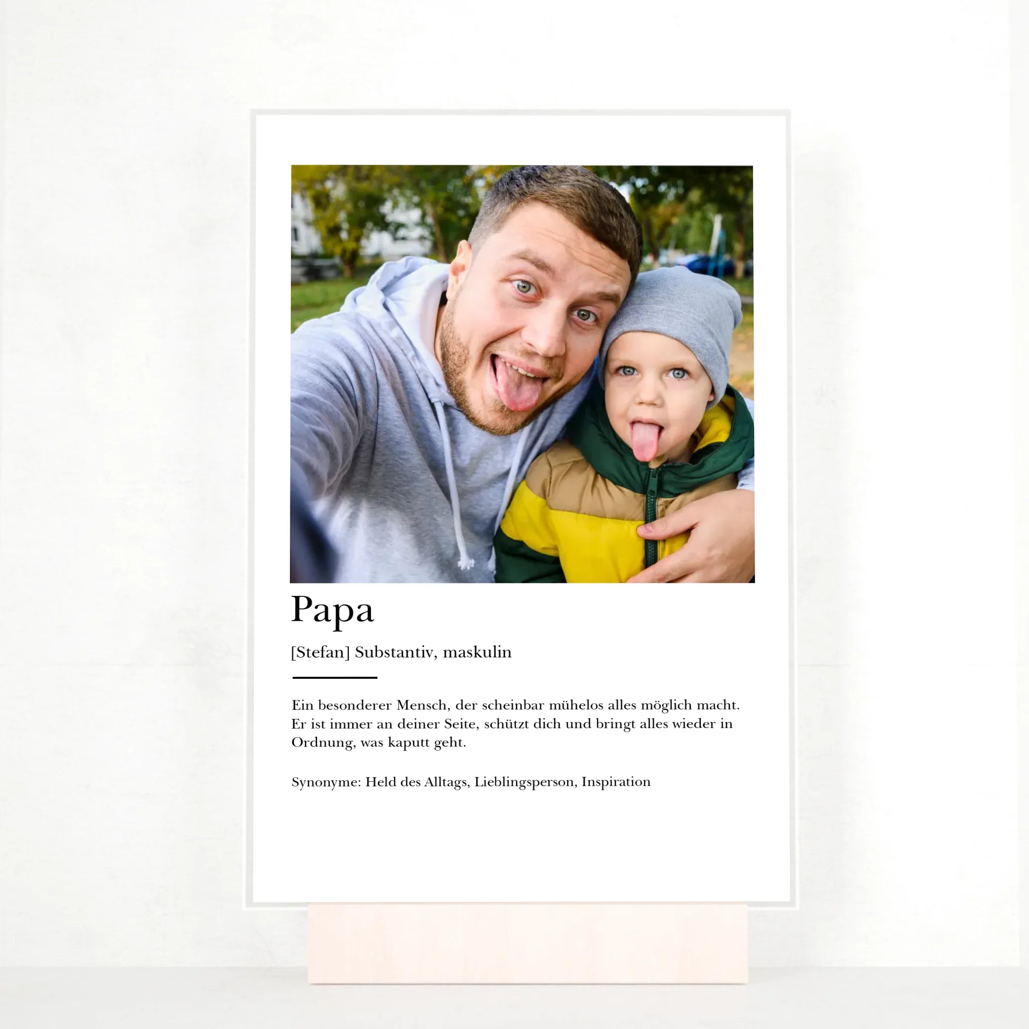 “Papa Definition” - Personalisiertes Acrylglas
