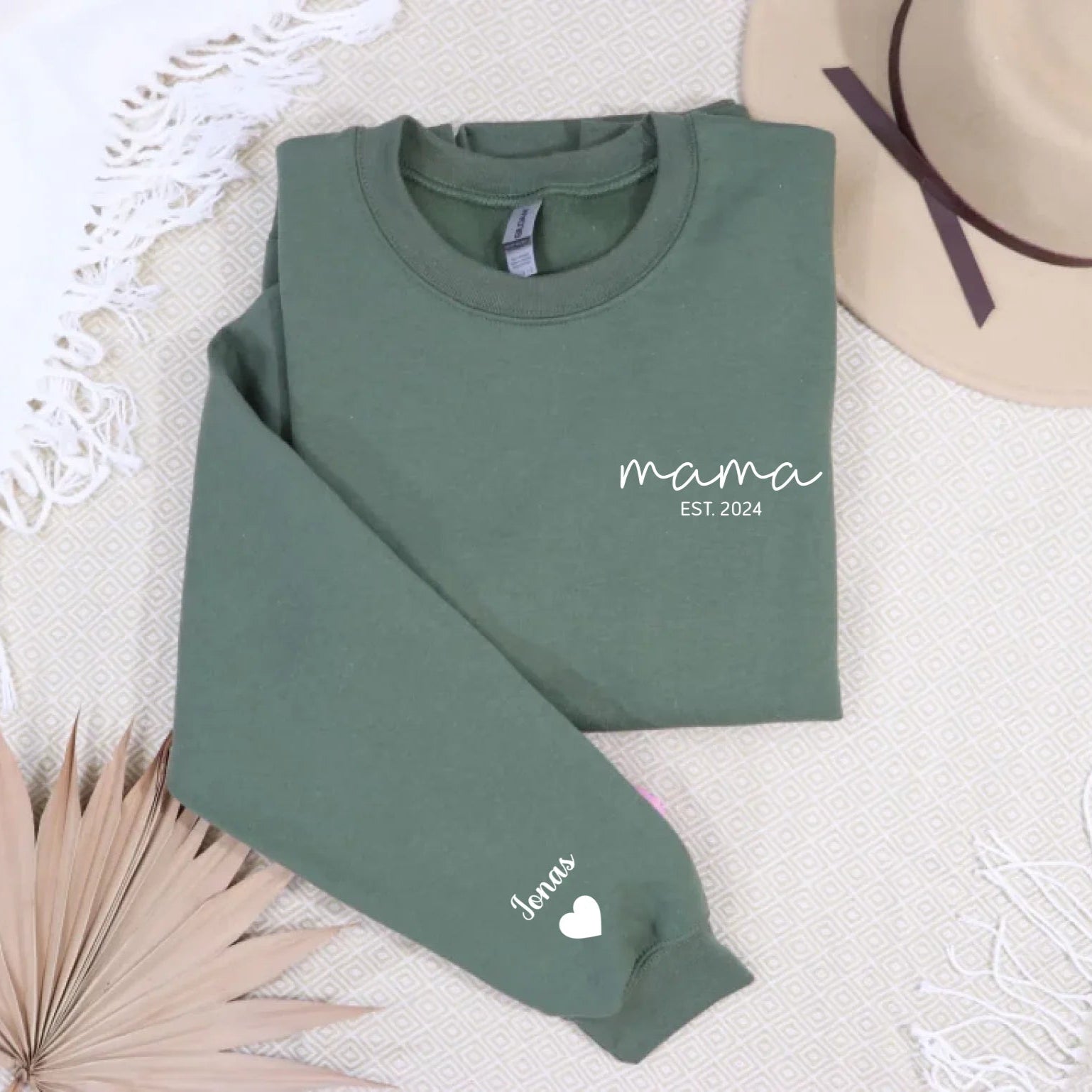 “mama” - Personalisiertes Sweatshirt mit Kindernamen und Datum
