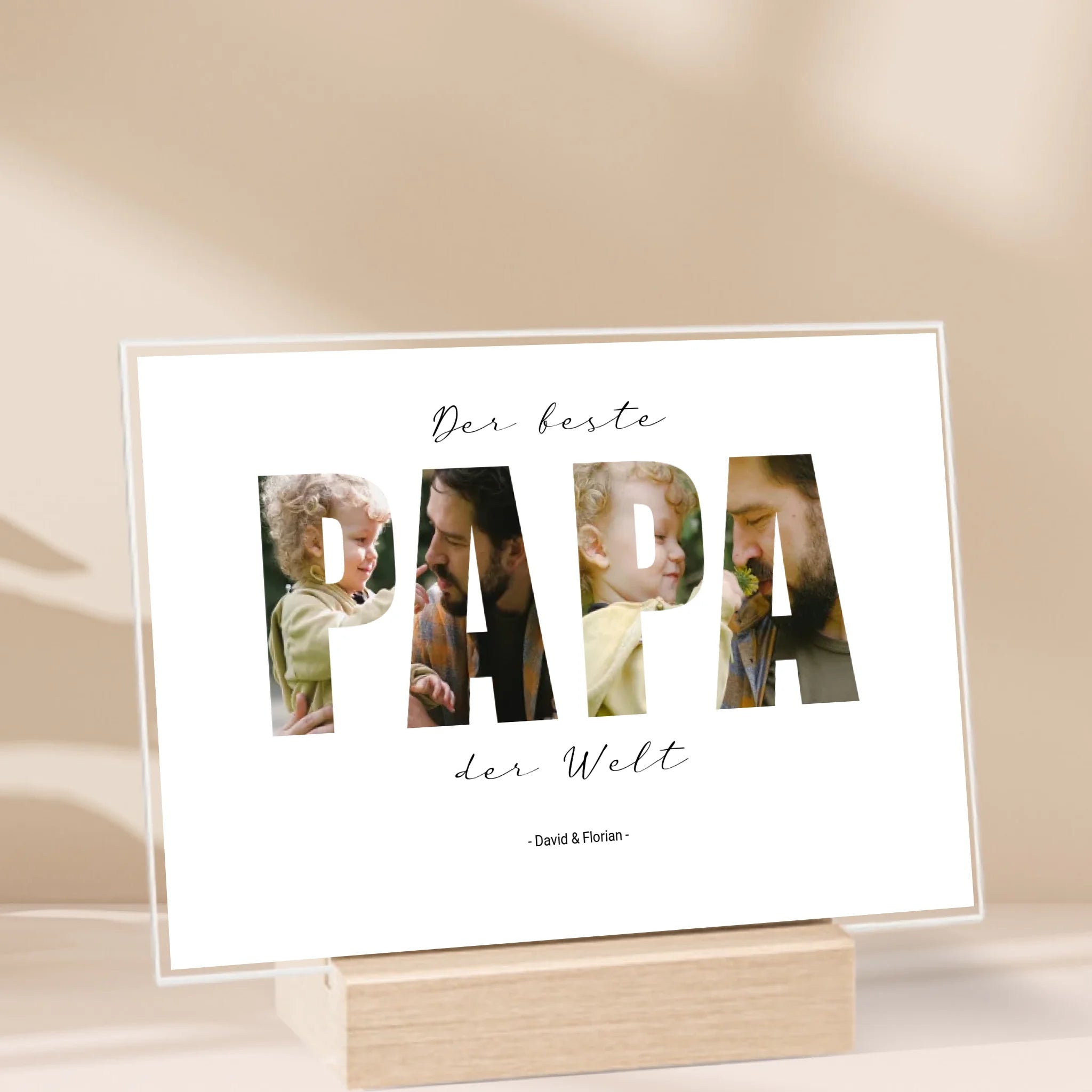 “Der beste Papa der Welt” - Personalisiertes Acrylglas