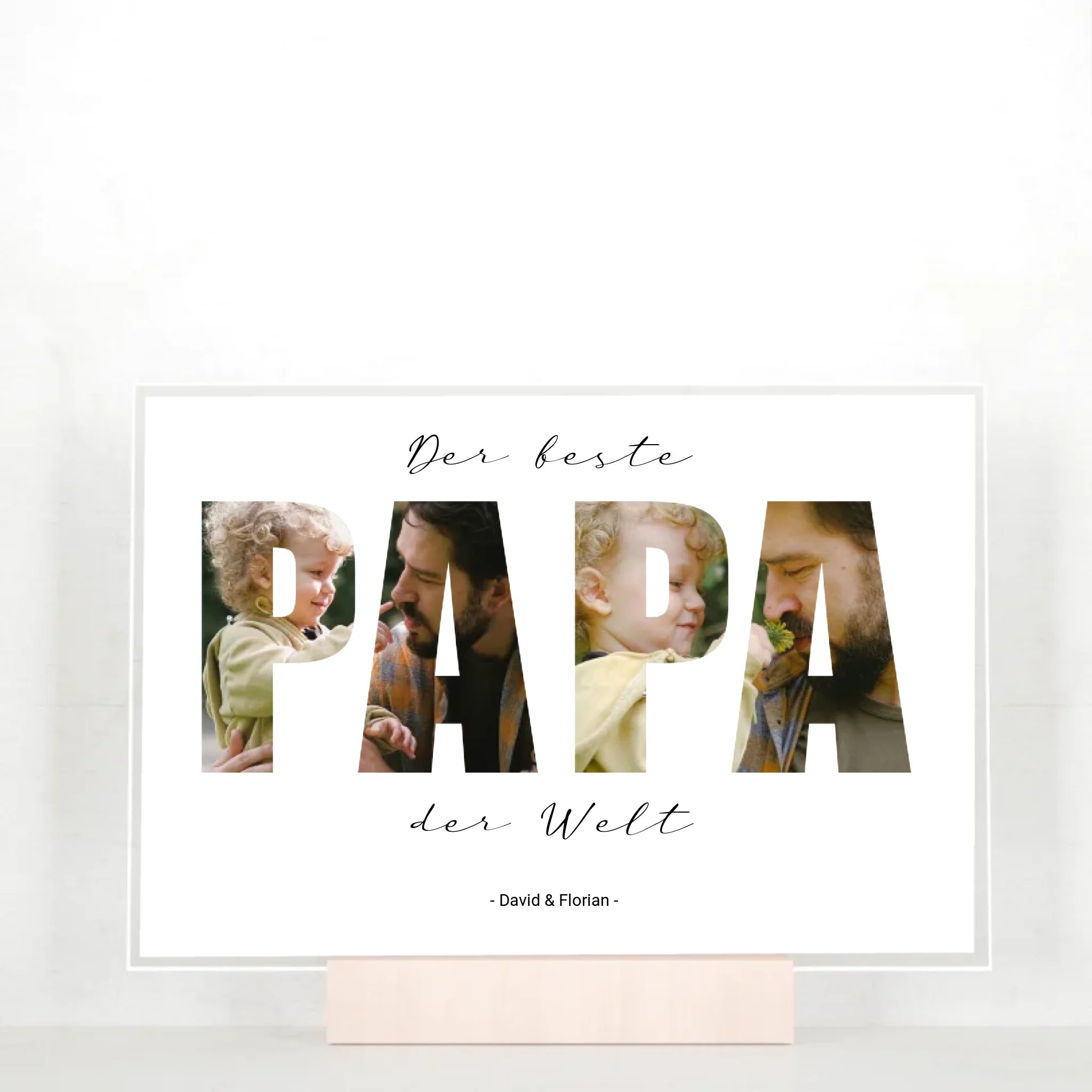 “Der beste Papa der Welt” - Personalisiertes Acrylglas