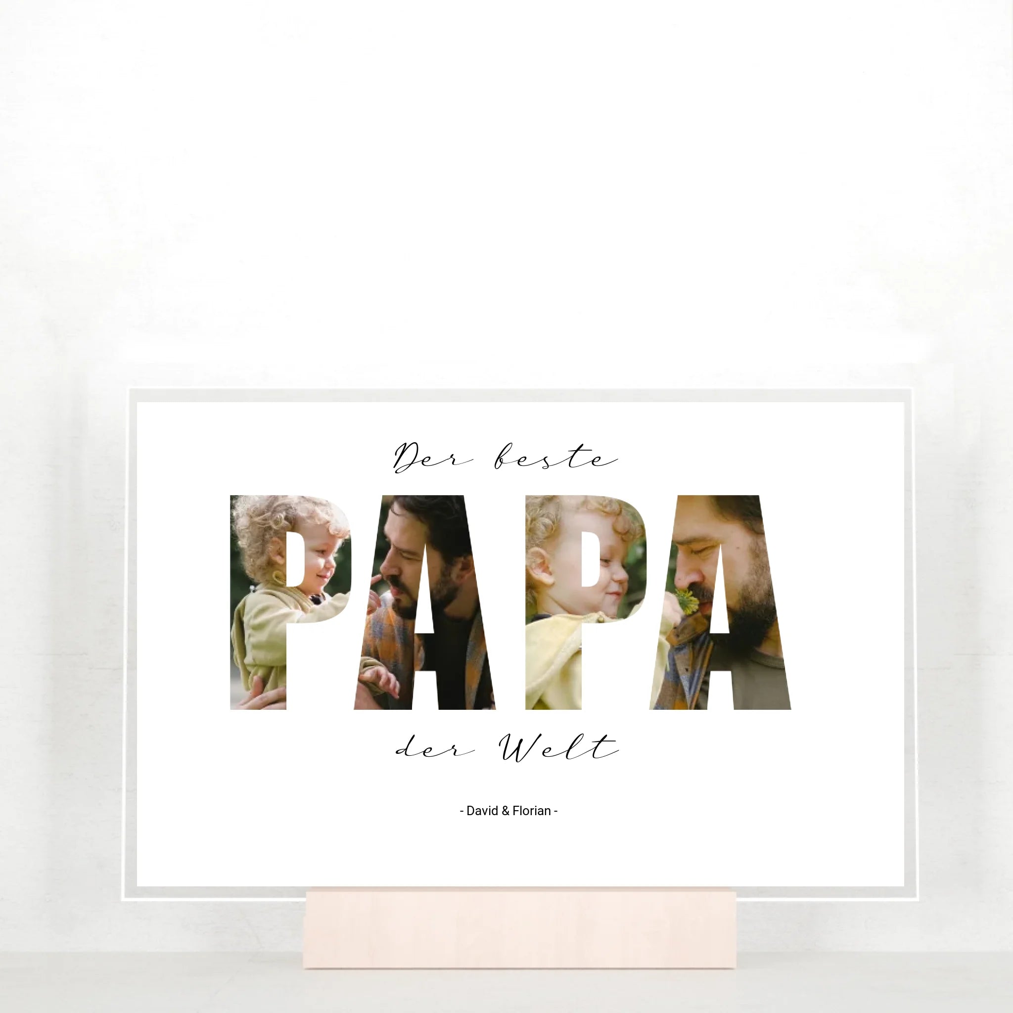 “Der beste Papa der Welt” - Personalisiertes Acrylglas