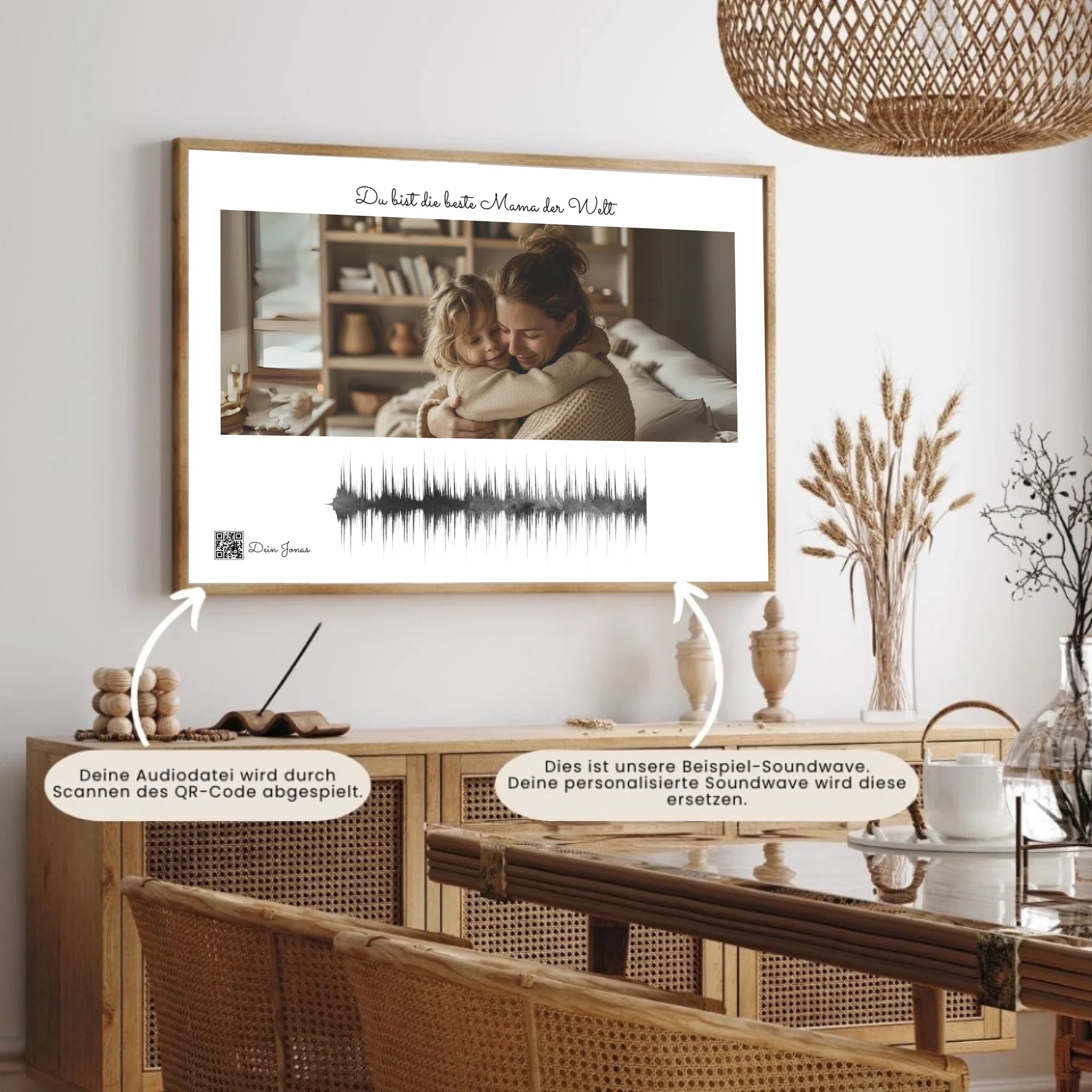 "Soundwave" - Personalized Poster with Picture & QR Code