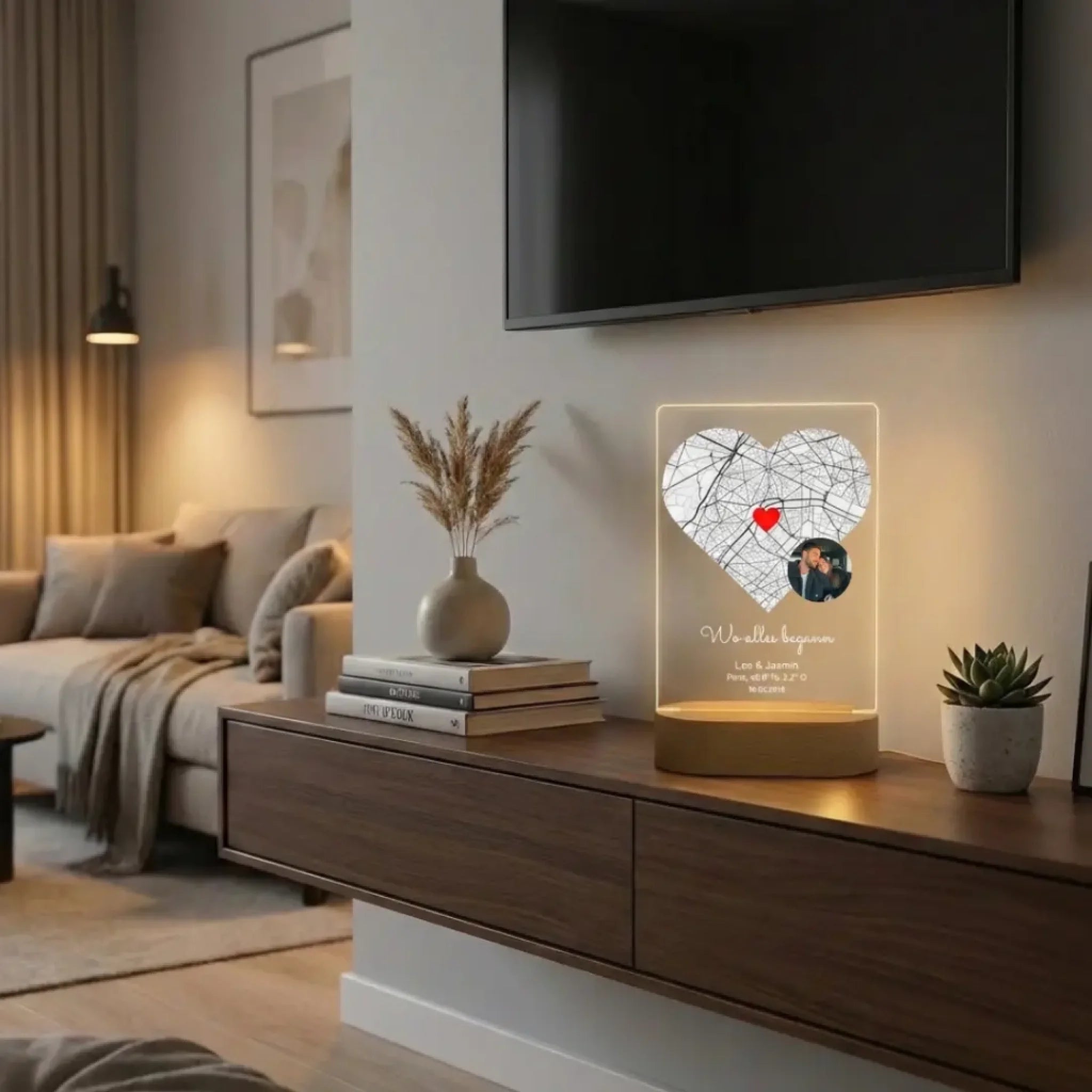%22Wo alles begann%22 - Personalisiertes Nachtlicht mit Foto-3