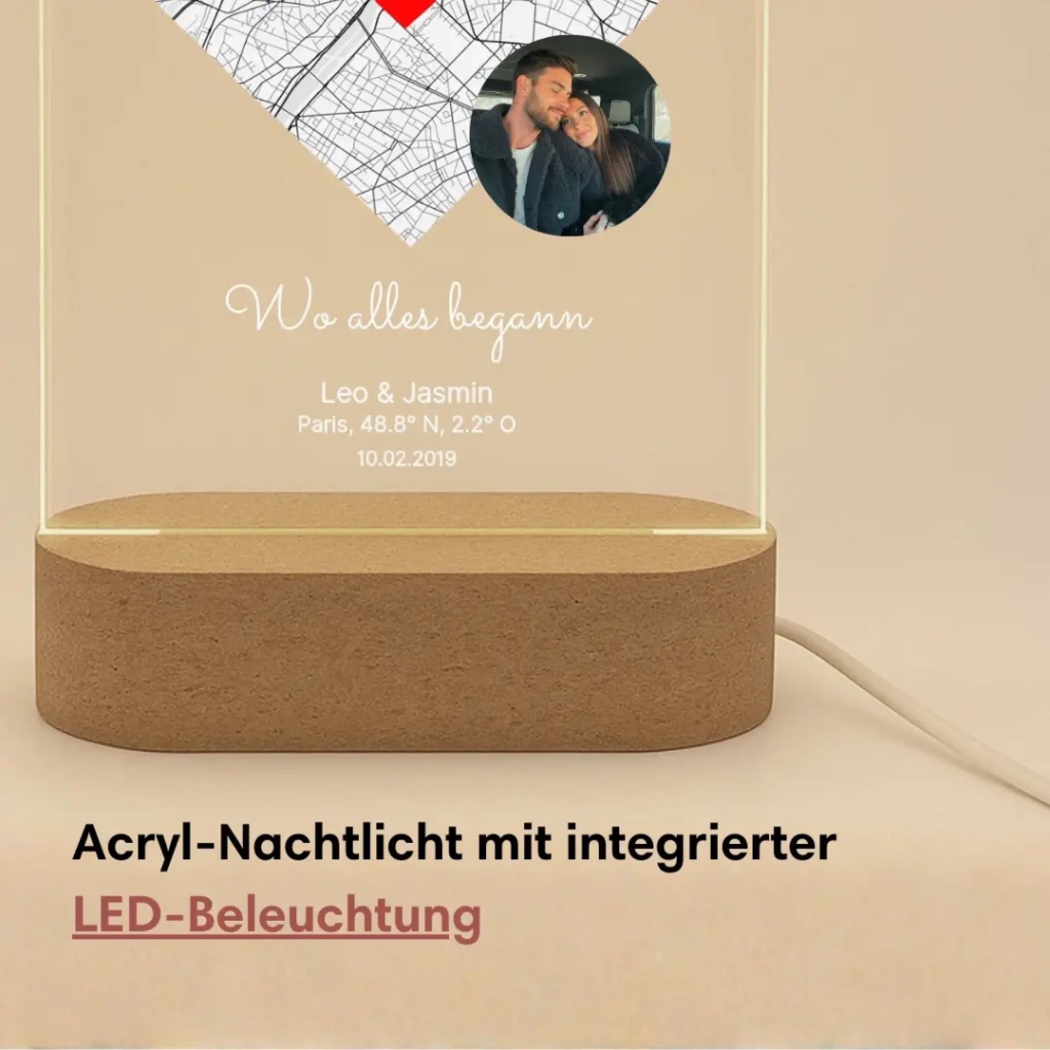 %22Wo alles begann%22 - Personalisiertes Nachtlicht mit Foto-5