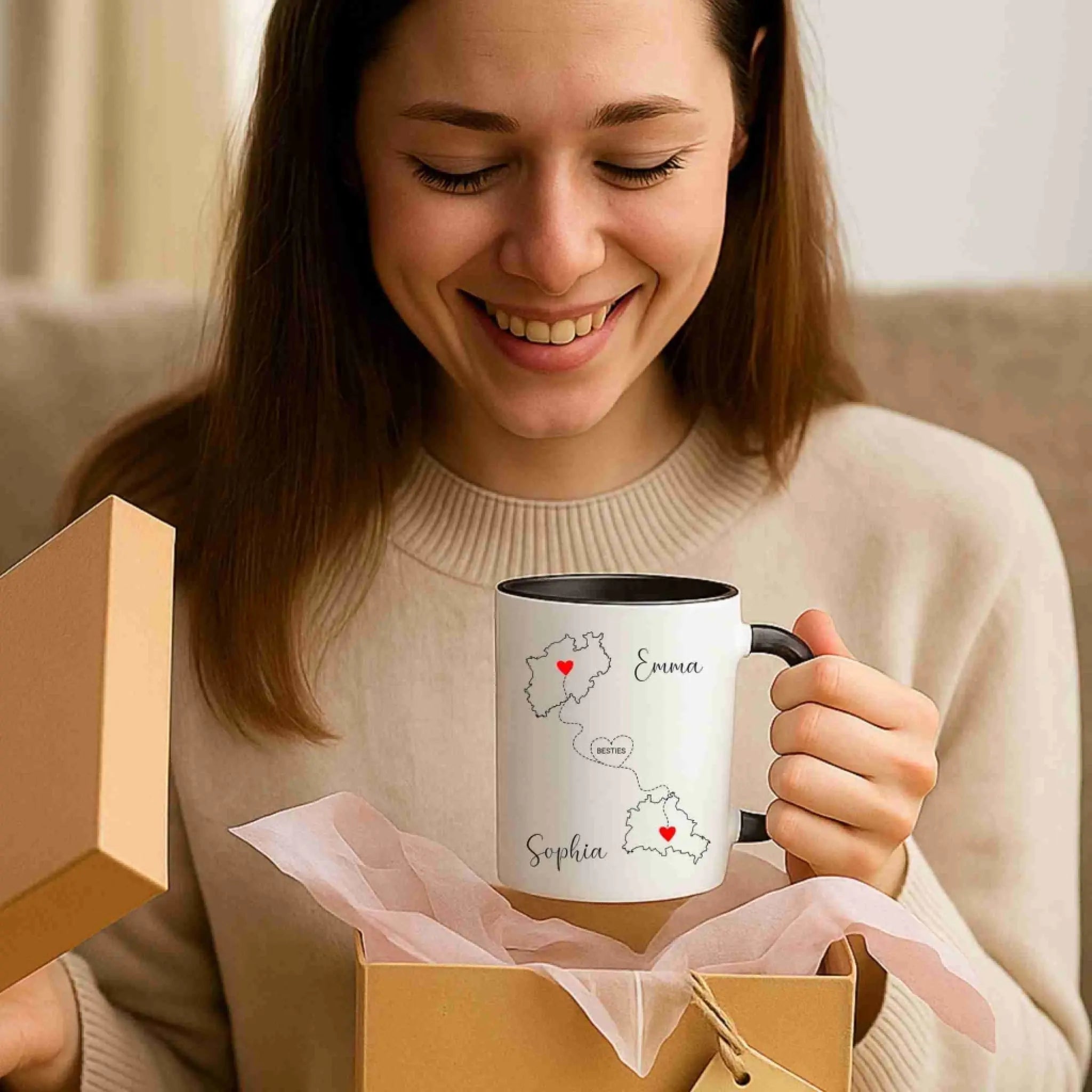 “Besties” - Personalisierte Kaffeetasse
