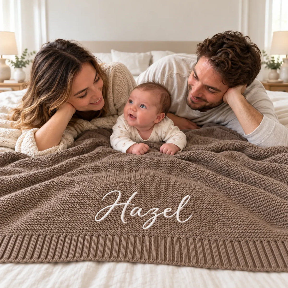 Personalisierte Babydecke mit Kindernamen