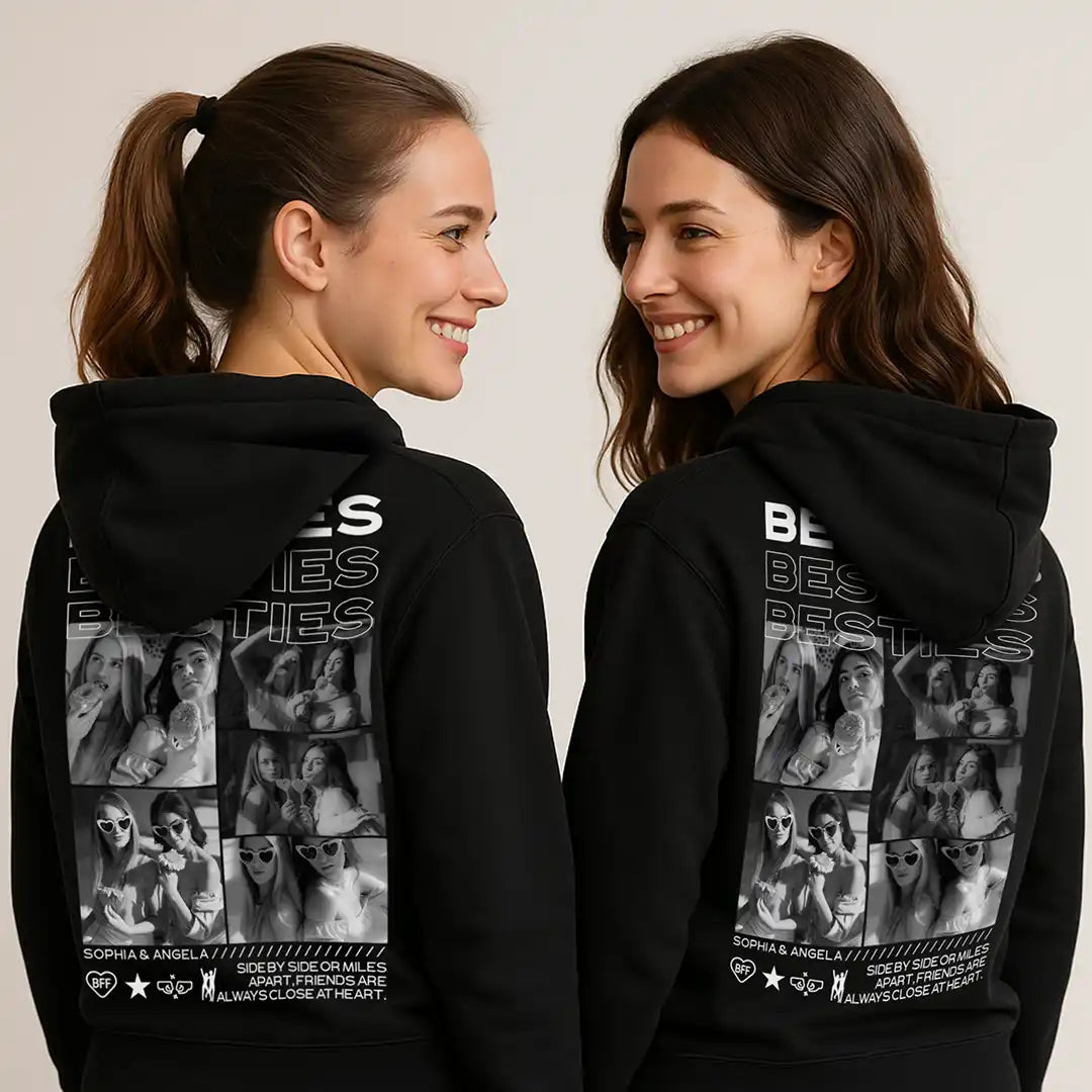 "BESTIES” - Personalisiertes Hoodie mit Foto