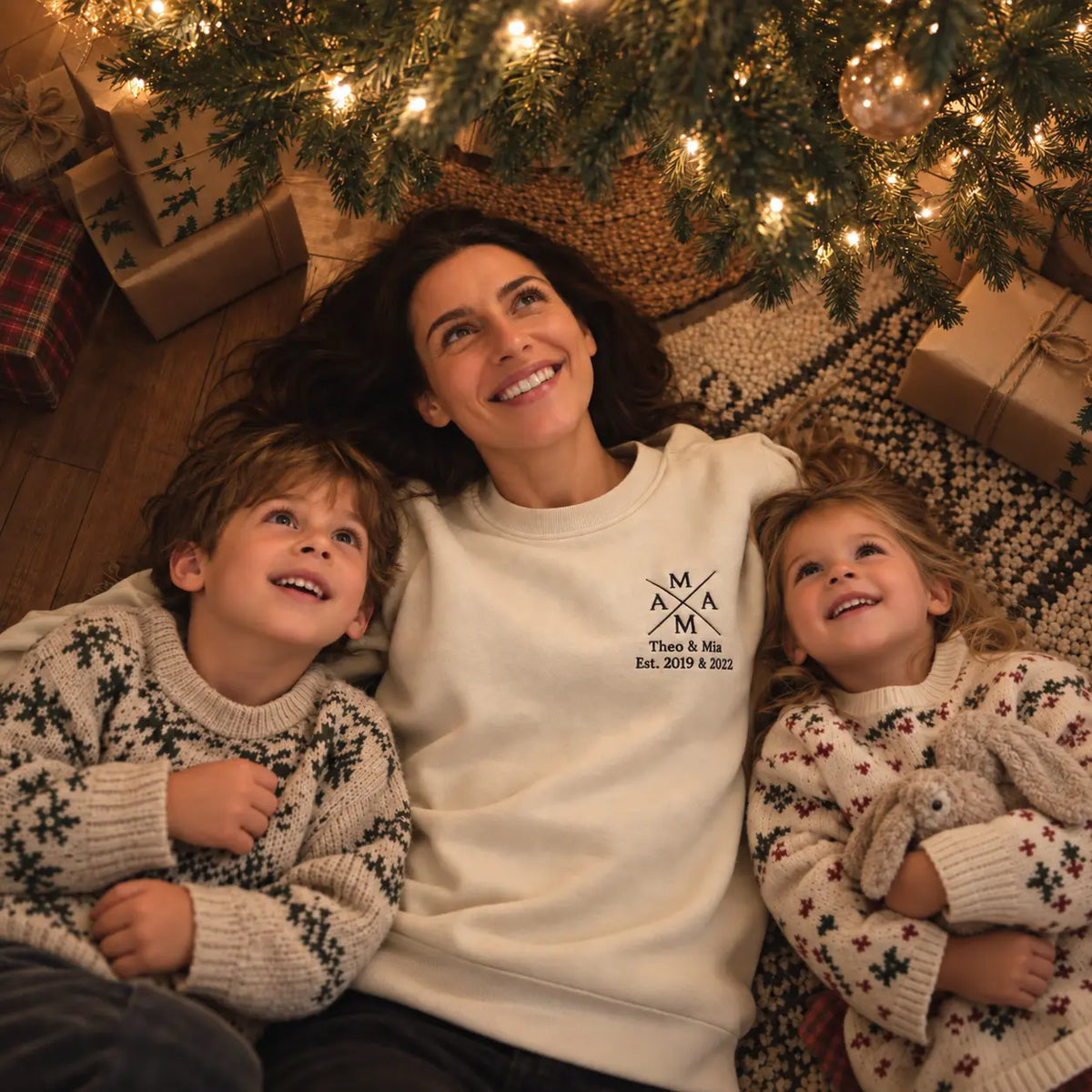 "Mama Crossed” - Personalisiertes Sweatshirt mit Kindernamen und Datum