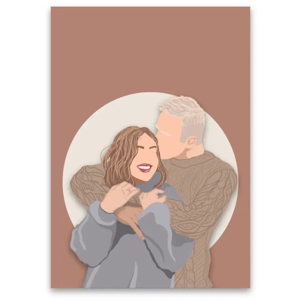 "Faceless Portrait" - Personalisiertes Poster - Wellentine.de