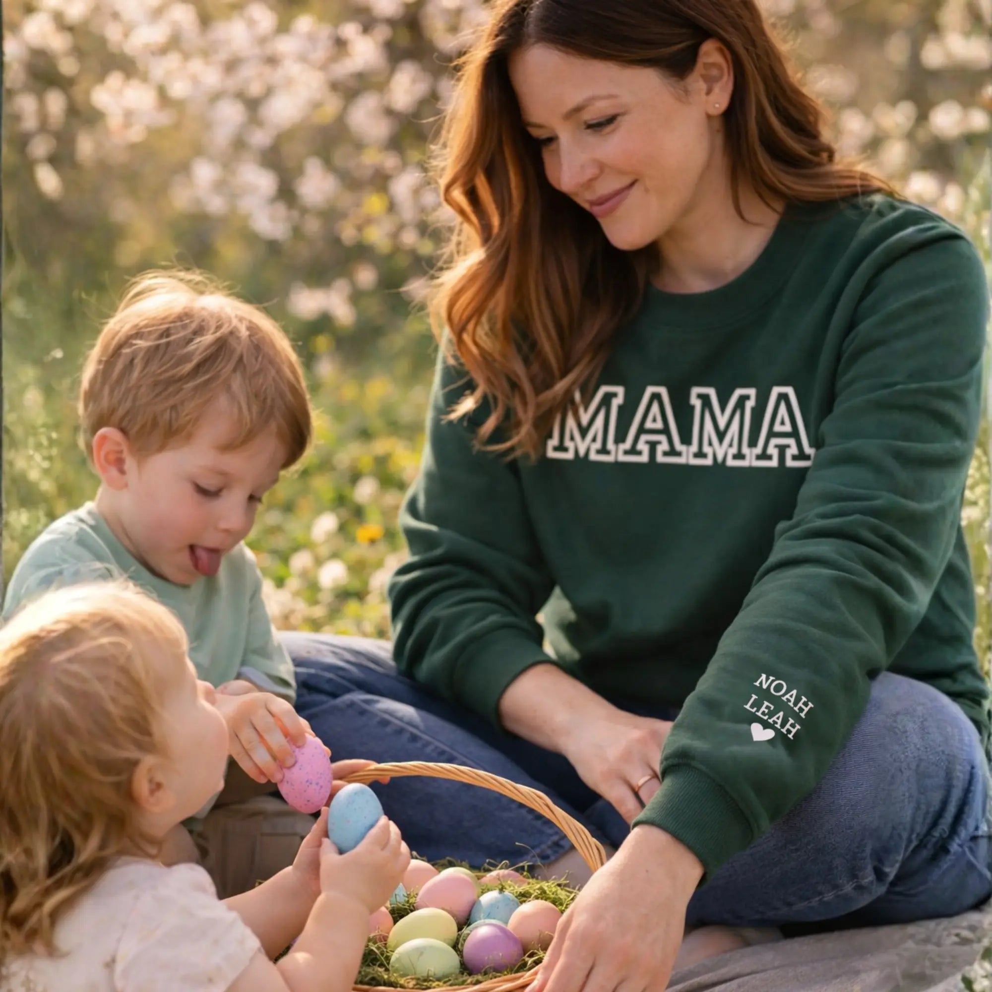 Personalized Mom Sweatshirt with Kids Names