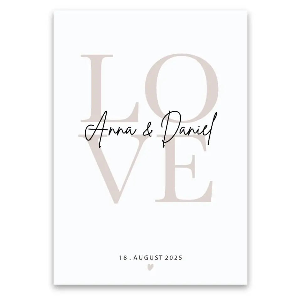 "Love" - Personalized Poster