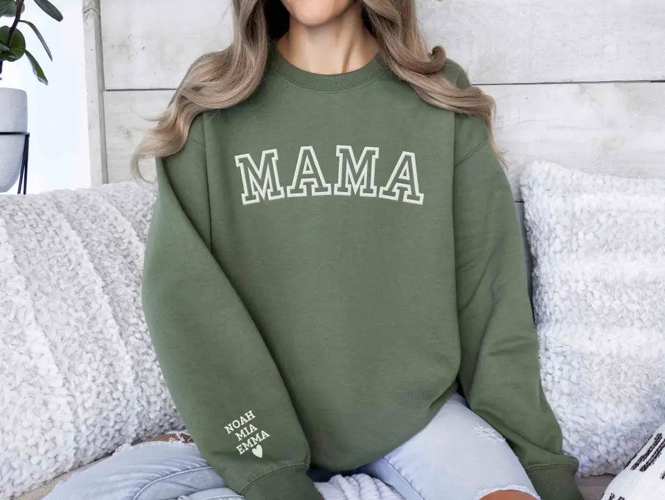 Personalisiertes Mama-Sweatshirt mit Kindernamen