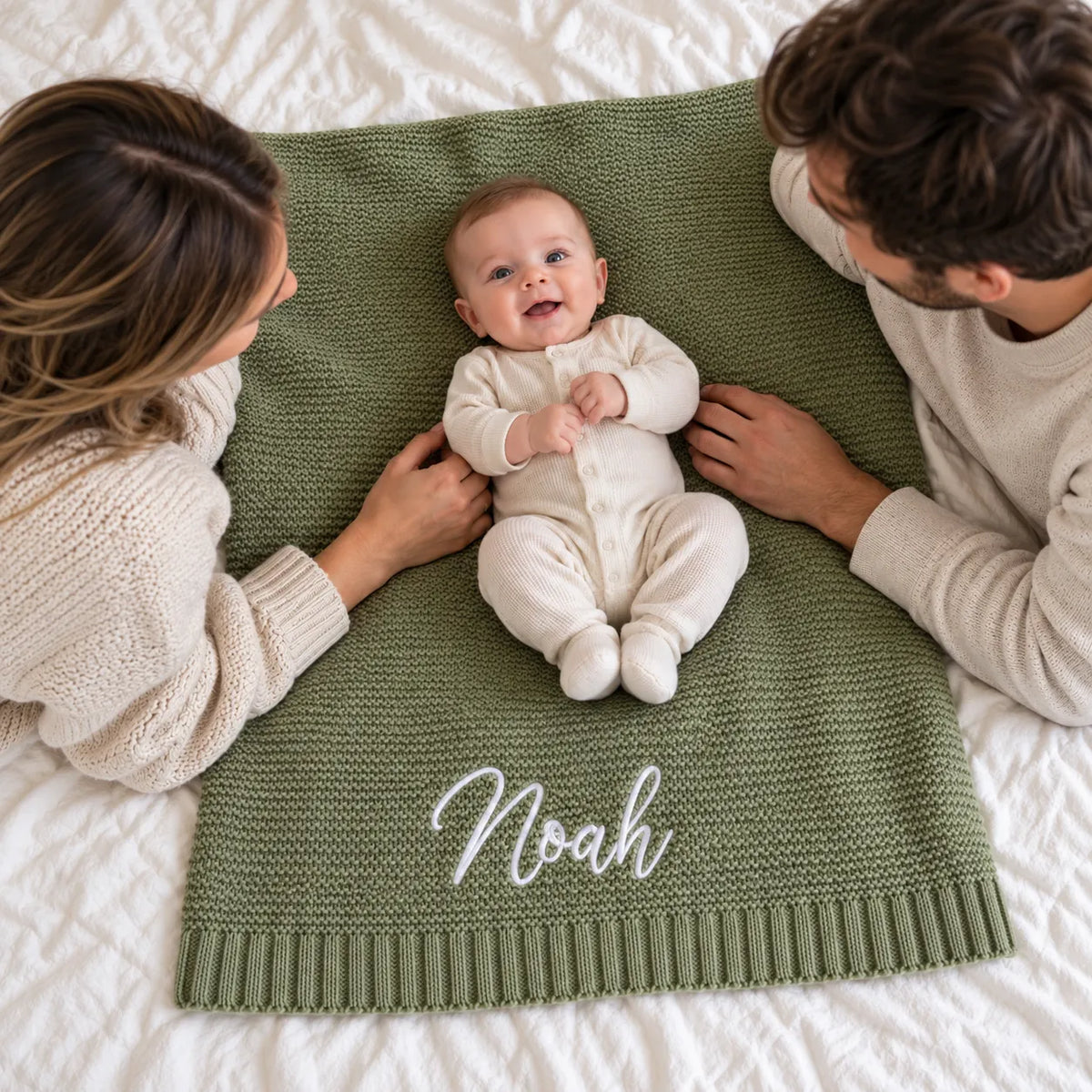 Personalisierte Babydecke mit Kindernamen