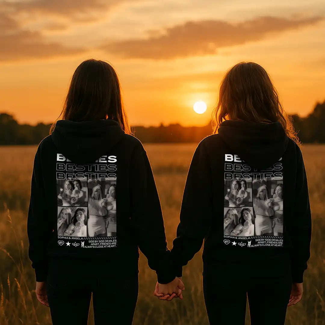 "BESTIES” - Personalisiertes Hoodie mit Foto