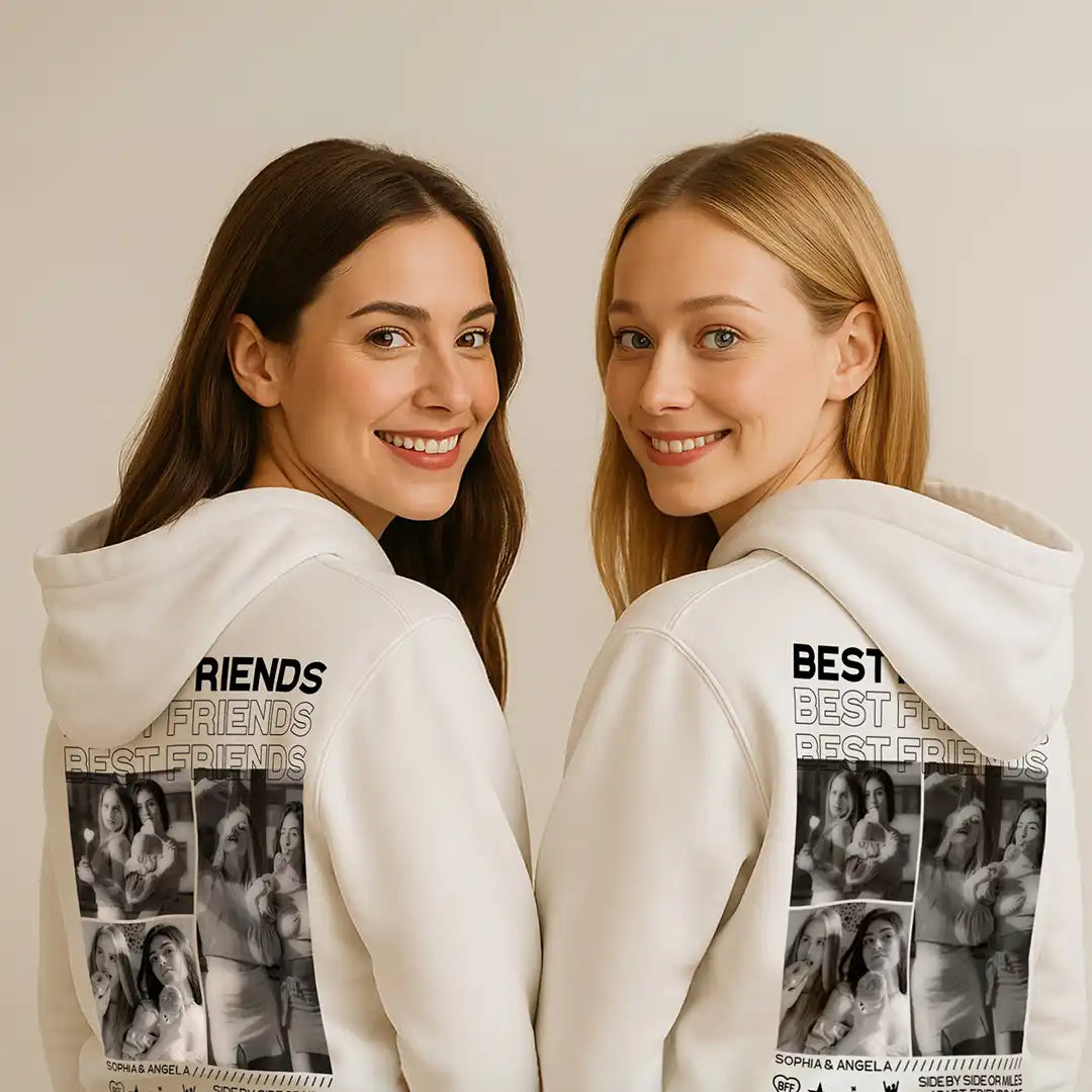 "BESTIES” - Personalisiertes Hoodie mit Foto