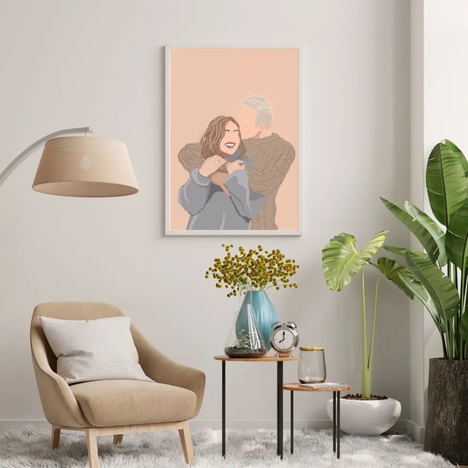 "Faceless Portrait" - Personalisiertes Poster - Wellentine.de