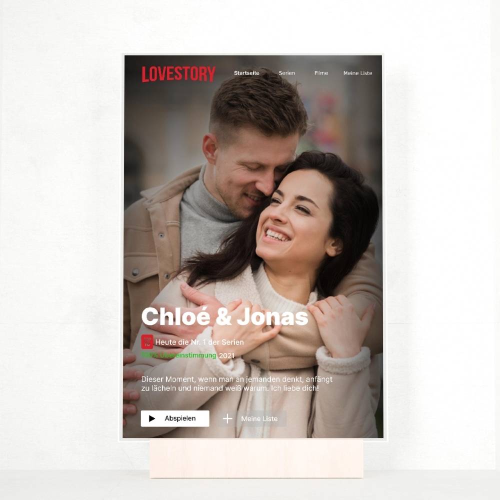 „Film/Serien Cover wie bei Netflix“ - Acrylglas - Wellentine.de