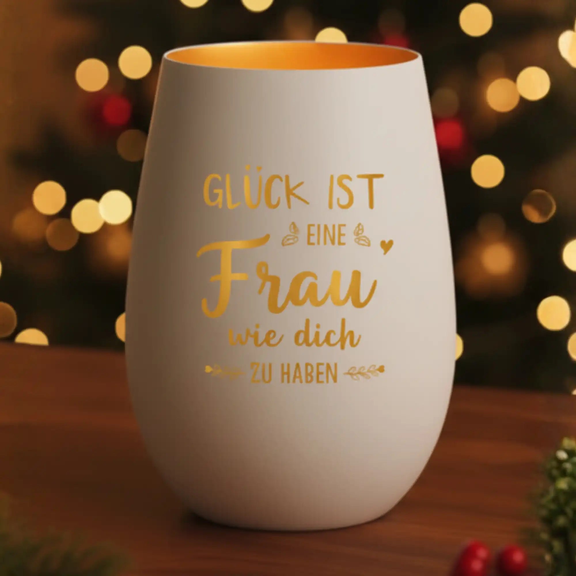 "GLÜCK IST" - Windlicht