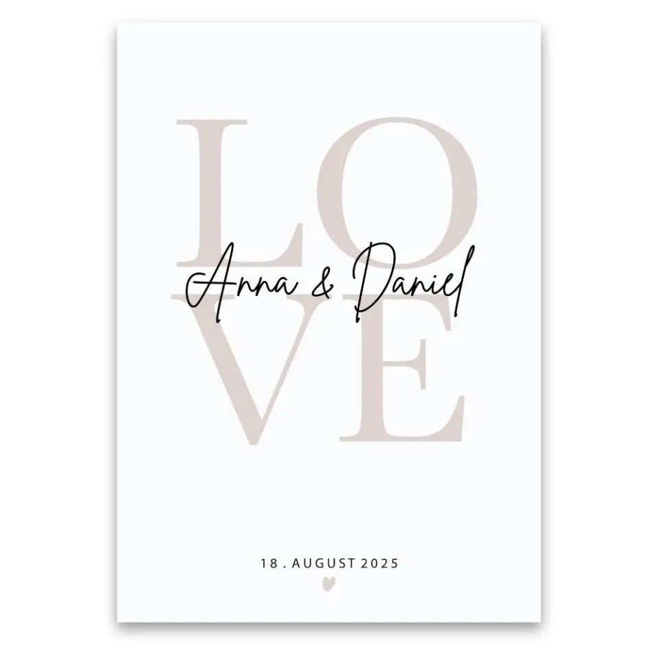 "Love" - Poster - Wellentine.de