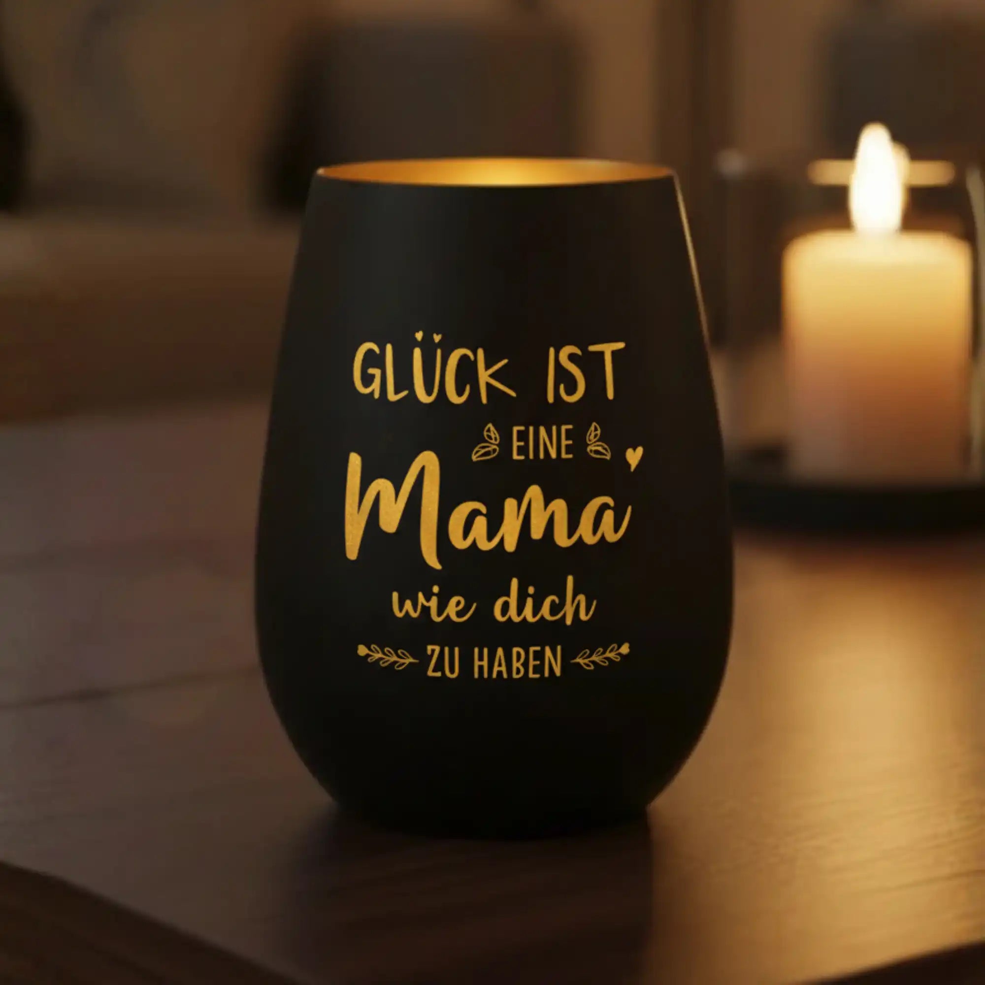 "GLÜCK IST" - Windlicht