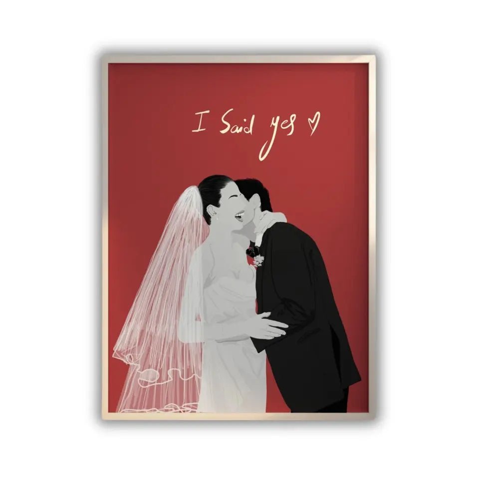 "Minimalistic Faceless Portrait" - Personalized Poster - Wellentine.de