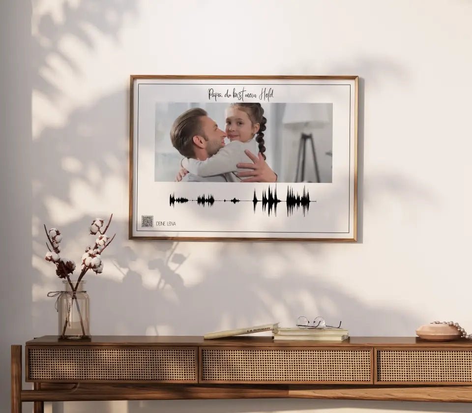 Personalized Soundwave Poster with QR code for Mother's Day - Wellentine.de